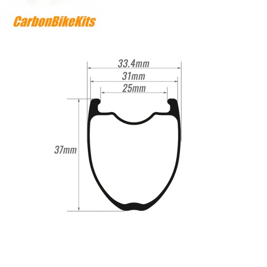ArcX 20 inch 406 carbon fiber rim 37mm depth 31mm wide